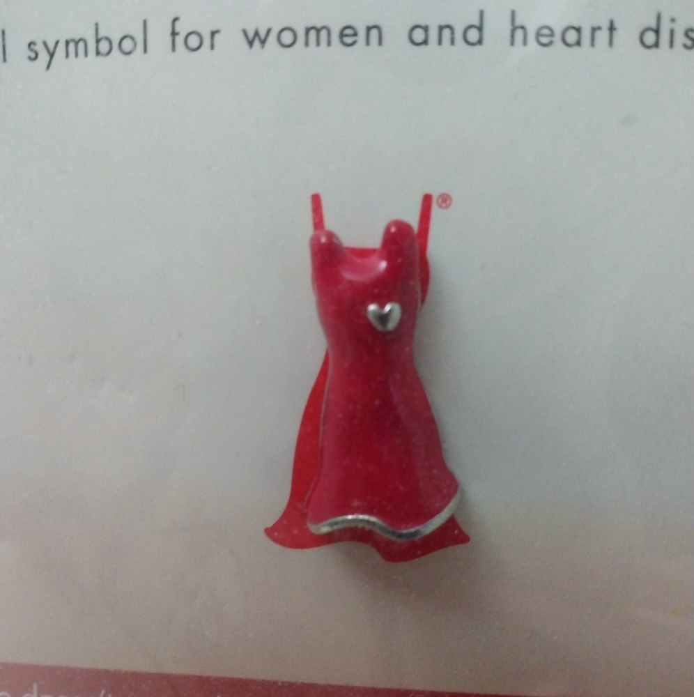 3/$10 🌟 NEW Red Dress Heart Disease Awareness Pin 1/2
